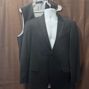 Classic Tommy Hilfiger Black Men's Suit Jacket and Vest - 40R